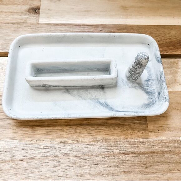 Marbled cement phone & ring holder - Picture 5 of 11